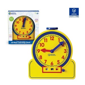 ab01 러닝리소스 LER 2996 시간학습기 (대형 12시간 ) 대형시계 교사용시계 학교용시계