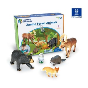 ab01 러닝리소스 LER 0787 점보 숲속동물 5종 (대형) 동물모형세트 유치원 학습용 숲속동물모형세트