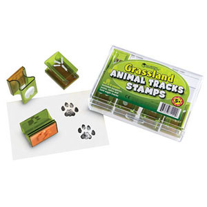 [EDU 1120] 발자국 도장 - 초원 동물 / Grassland Animals Tracks Stamp Set