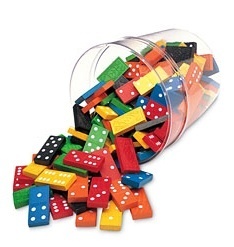 [EDU 0287] 컬러 도미노 (보관통) Color Dominoes in a Bucket